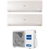 Haier Climatizzatore Condizionatore Haier Dual Split Inverter serie FLEXIS PLUS WHITE 9+9 con 2U40S2SM1FA R-32 Wi-Fi Integrato Colore Bianco 9000+9000