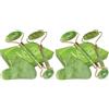 LAC FOR YOU Pietra Gua Sha Naturale Vera e Rullo Di Giada per il Viso - 2 Face Roller Massaggiatore Viso Antirughe e Contorno Occhi - 3 Pz Accessori Skin Care (Confezione da 2)
