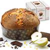 GILBER, Panettone Pere e Cioccolato, con Pera Candita, Basso senza Glassa, 1kg, Made in Italy, Confezione Regalo Astuccio in Cartone, panettoni artigianali Torino