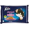 FELIX FANTASTIC Junior Gusti misti in gelatina (pollo, salmone) 4x85g cibo umido per gatti