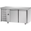 Tavolo Refrigerato 2 porte, 310 Lt. Acciaio inox. -2°/+8°C. - Cm. 142x70x85H. * MOTORE A SINISTRA *