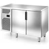 Tavolo Refrigerato 2 porte, 300 Lt. MADE IN ITALY. Acciaio inox. -2°/+8°C. - Cm. 126x70x85H. * MOTORE A SINISTRA *
