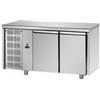 Tavolo congelatore 2 porte, 302 Lt. Acciaio inox. -18°/-22°C. - Cm. 142x70x85H. *MOTORE A SINISTRA*