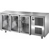 Tavolo Refrigerato 3 porte in vetro, 300 Lt. Acciaio inox. -2°/+8°C. Cm. 191x60x85H.