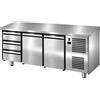 Tavolo Refrigerato 2 porte + cassettiera a 3 cassetti, 300 Lt. Acciaio inox. -2°/+8°C. Cm. 191x60x85H.