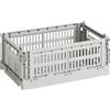 Hay - Cestino Colour Crate - Grigio - Polipropilene riciclato - Designer Hay Studio
