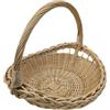 Handmade Cesta da giardino in vimini con manico ad arco Rustic Wicker Trug | Salice massiccio intrecciato a mano, prodotto in Lituania, 32 cm long, intreccio bicolore, raccolto, servizio del pane