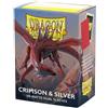 Dragon Shield Opaco Doppio Standard Maniche Cremisi/Argento 100ct 63x88mm TCG