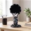 Specchio di Ossidiana Nera Decorativo Soprammobile Riflettente per Toeletta