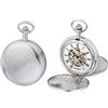 Eichmüller since 1950 Eichmüller Orologio da taschino meccanico in acciaio inox, con catena e astuccio, carica manuale con riserva di carica di circa 40 ore