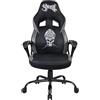 SUBSONIC - Sedia Gaming e Ufficio Ghost - Nero | Licenza Ufficiale, Ergonomica, Dondolo, Poggiatesta e Braccioli, Altezza Regolabile, per Adolescenti e Adulti