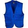 CHEMAGLIETTE! Gilet Multitasche Uomo Caccia Pesca Lavoro Portabadge | Non foderato 80% poliestere 20% cotone, 8 scomparti, tasca cellulare, doppie tasche zip, gancio portachiavi. Estivo