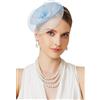 BABEYOND Cappello fascinator da donna, elegante copricapo con fiori in rete e fermaglio per capelli, per matrimoni, gare, cocktail party