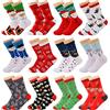 Fascigirl 12 Paia di Calzini Natalizi Coccolosi - Unisex, Colorati, Divertenti - Calzini da Letto Caldi Invernali in Cotone per Donna