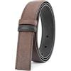 Vatee's Cinture reversibili pelle genuina per gli uomo cintura sostituzione | Cintura in pelle donna, Senza fibbia, 34mm/38mm Larghezza