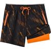 APTRO Pantaloncini da bagno da uomo da 12,7 cm, con fodera a compressione, elastico, 2 in 1, con tasche con cerniera, ad asciugatura rapida
