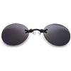 YAMEE Occhiali da sole rotondi con clip sul naso Matrix Morpheus Movie senza montatura con morsetto, 4 colori