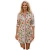 Antica Sartoria Positano Antica Sartoria - Italia Abito a camicia in cotone stampato con tasche laterali vestito estivo donna oversize donna abiti donna casual vestito casual donna estate modamare