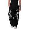 DDDMOISHOP Pantalone Nero Baggy Y2K Uomo, Pantaloni Larghi Estivi Leggeri per Palestra E Bodybuilding, Versatili per Casa, Sport E Tempo Libero