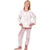 Normann Pigiama da bambina in pile coral con effetto a pois