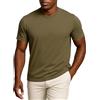 Leif Nelson LN920 - Maglietta estiva da uomo, scollo a girocollo, Slim Fit, in cotone, a maniche corte