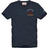 Saint Barth MC2 T-Shirt Blu in Jersey di Cotone Classic Fit con Ricamo Non Bevo