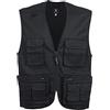 CHEMAGLIETTE! Gilet Multitasche Uomo Caccia Pesca Lavoro Portabadge | Non foderato 80% poliestere 20% cotone, 8 scomparti, tasca cellulare, doppie tasche zip, gancio portachiavi. Estivo