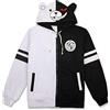 Guturris Felpa Anime Cappotto Orso Bianco e Nero con Cerniera Lampo Costume Cosplay Monokuma per Uomo e Donna da Indossare M