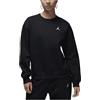 NIKE Jordan - Felpa girocollo in pile Brooklyn da donna (FV7074-010, nero/bianco)
