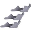 FALKE unisex adulto Cool Kick Invisible 3-Pack calzini fantasmini | con suola ultraleggera in feltro