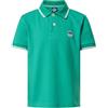 NORTH SAILS Polo Bambino in piqué di Cotone Organico con Dettagli a Righe