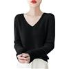 HOOUDO Maglione Lana Donna con Scollo a V 2025 Casual Maglione Cashmere Donna Maglia Cashmere Elegante Maglioni Invernali Classica Maglioncino Lana