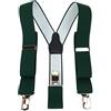 TigerTie - Bretelle unisex a Y con 3 clip molto robuste, in tinta unita, lavorazione di alta qualità, larghezza 35 mm
