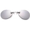 YAMEE Occhiali da sole rotondi con clip sul naso Matrix Morpheus Movie senza montatura con morsetto, 4 colori