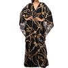 XIVISTO Donna Caftano Lungo Vestito da Spiaggia Maxi Bohémien Abito Floreale Stampato Parei Copricostume Scollo a V