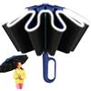 Jvjggag Ring Buckle Umbrella, Inverted Automatic Open Close Umbrella, Windproof Sturdy Auto Umbrella with Carabiner Handle, Durable Reverse Folding Umbrella for Men and Women, Compact Design for Easy Storage