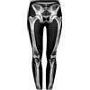 Kamviluer Leggings di Halloween Donne Halloween Costume Leggings Allenamento Esecuzione Scheletro Stretti Stretti