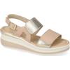 Valleverde Sandali Donna VGI301M in Pelle Beige o Platino Scarpe Casual Comode, Leggere e Flessibili, Ideali per Primavera Estate