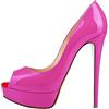QIANKUN Sexy Open Toe Piattaforma Donne Tacchi Alti Super Alta Vernice Scarpe Tacchi Alti Rosso Scarpe Da Sposa Stiletti