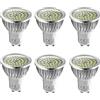 WULUN Confezione da 6 Super Bright GU10 6W lampadina LED, bianco freddo 6000K, equivalente 60W, 550LM, CA 85V-265V, risparmio energetico