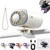 Generic Ventilatore per auto a clip con schermo LED - Rotazione a 360°, 199 velocità regolabili, per veicolo, camion, campeggio, esterno (bianco)