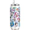 UBBY Demon Hunters - Borraccia da 500 ml, a prova di perdite, con cannuccia, in acciaio inox, per lavoro, viaggi, attività all'aperto (bianco)