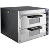 GastroHero Forno per pizza 2 x 35 cm, forno elettrico per pizza con 2 camere, per 2 pizze, Ø 35 cm, forno elettrico per pizza per gastronomia