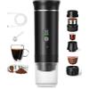 Aischens Caffettiera Portatile Riscaldamento Rapido 80ml 20 Bar (Nero) | Display Intelligente Temperatura Compatibile Cialde & Caffè Macinato, 7500mAh USB-C, Ideale per Viaggi & Ufficio