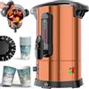 KESSER® Bollitore per vin brulé 6,8/10/20/30L in acciaio inox, con bicchiere, bollitore per vin brulé con termostato, bollitore per bevande calde, bollitore per acqua calda, erogatore di acqua calda