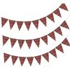 RmKbe 3 decorazioni per feste di Natale, bandierine in tessuto, bandierine in tartan, bandierine per feste di compleanno, bandierine per ghirlanda di grandi dimensioni, striscione per Natale e