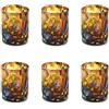 MAZZEGA ART & DESIGN - 6 Bicchieri Shot in Vetro Soffiati e Lavorati a Mano con Murrine di Murano. Linea "I Colori di Murano" 75 ml. Made in Italy (GIALLO, 6)