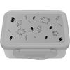 ergobag Portamerenda in acciaio inox Thunderstorm - Grigio | Con scomparto separato e snack box, lavabile in lavastoviglie per un utilizzo pratico ogni giorno