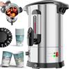 KESSER Bollitore per vin brulé, 6,8/10/20/30 l, in acciaio inox, con bicchiere, bollitore per vin brulé, distributore automatico per acqua calda, indicatore di livello