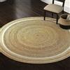 DecorAvenue Tappeto Indiano Fatto a Mano, Intrecciato in Juta, 180 x 180 cm, Rotondo